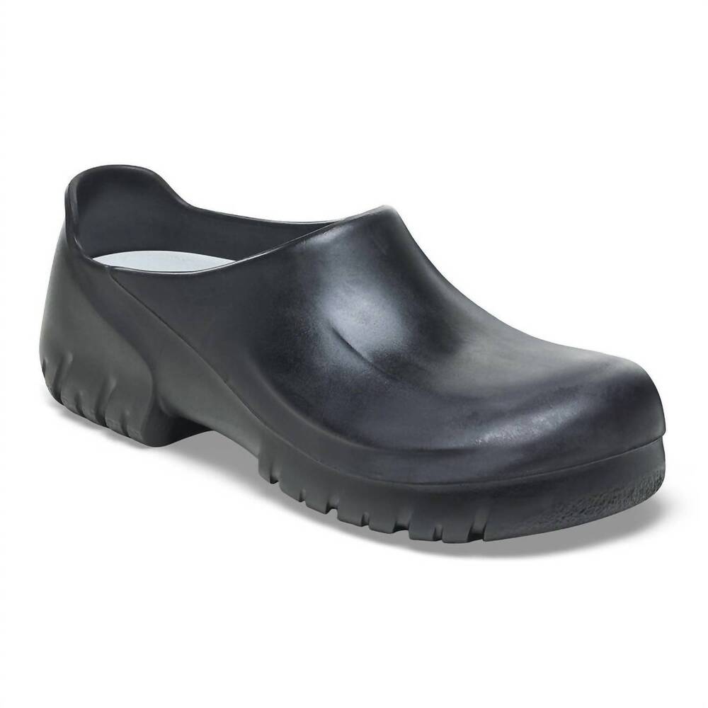 NEW BIRKENSTOCK women's a640 steel toe polyurethane clog - regular width in blac